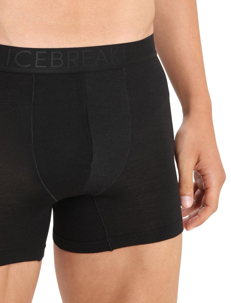 Bielizny Icebreaker Cool-Lite™ Merino Anatomica Boxers Męskie Czarne | PL 1626WNBY